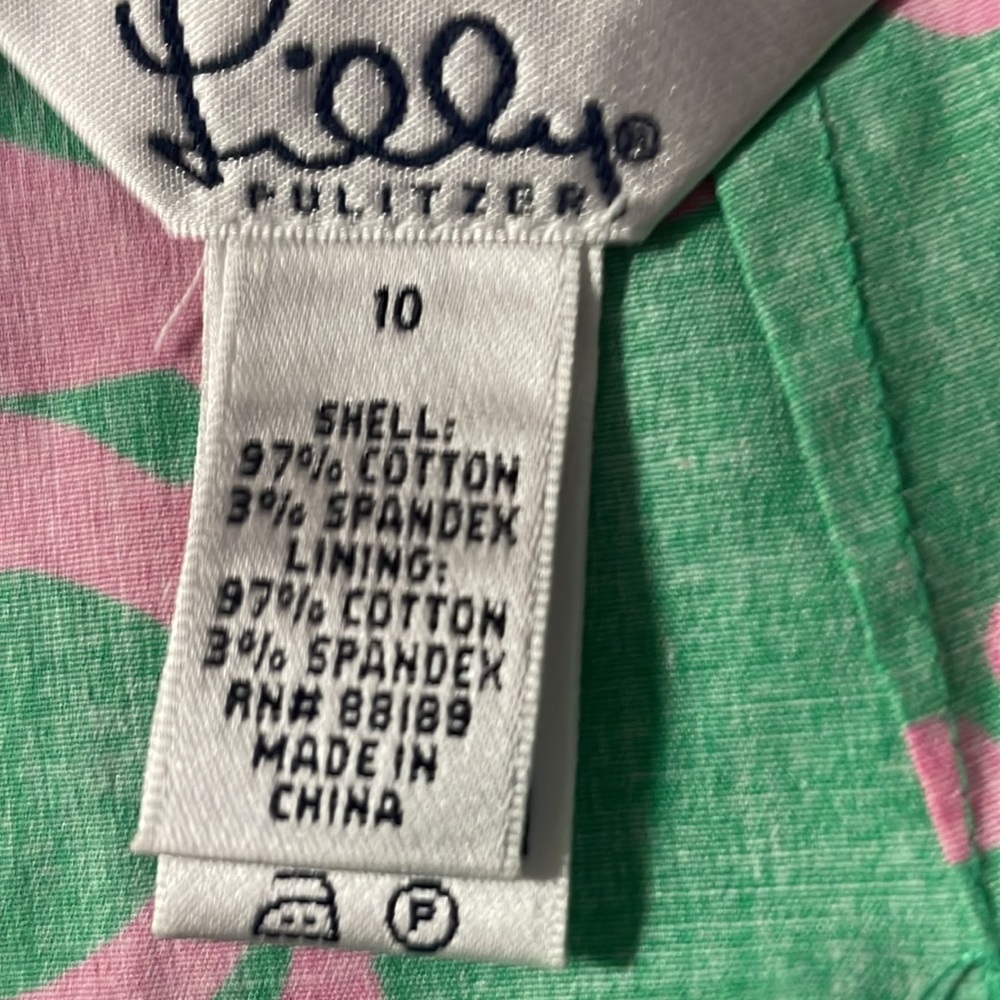 Lilly Pulitzer Green and Pink Printed Skort - Picture 10 of 11